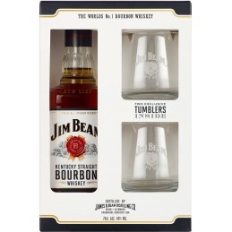 Jim Beam 0,7l kazeta + 2x sklo