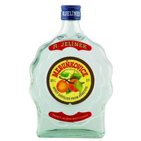 Meruňkovice Jelínek 42% 0,7l budík