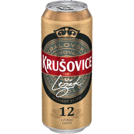 Krušovice 12 světlý ležák 0,5l - plech