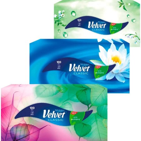 Papírové kapesníčky Velvet box 2vr. 100ks