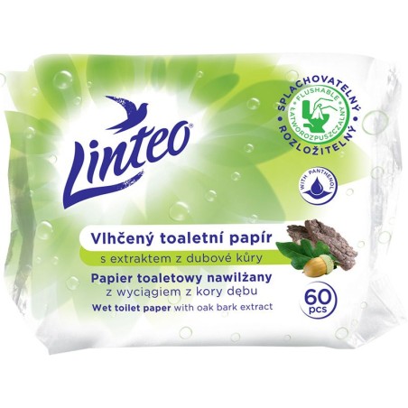 Vlhčený toaletní papír Linteo dubová kůra 60 ks