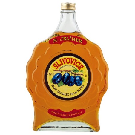 Slivovice Jelínek gold 45% 3l budík