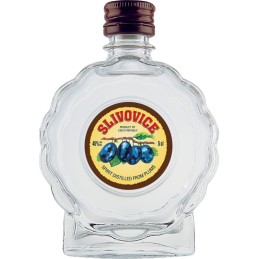 Slivovice Jelínek bílá 45% 0,05l budík