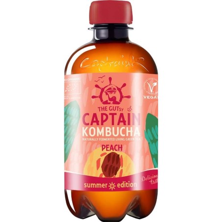 Captain Kombucha broskev 0,4l PET
