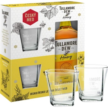 Tullamore D.E.W Honey 0,7l - kazeta 2 skleničky