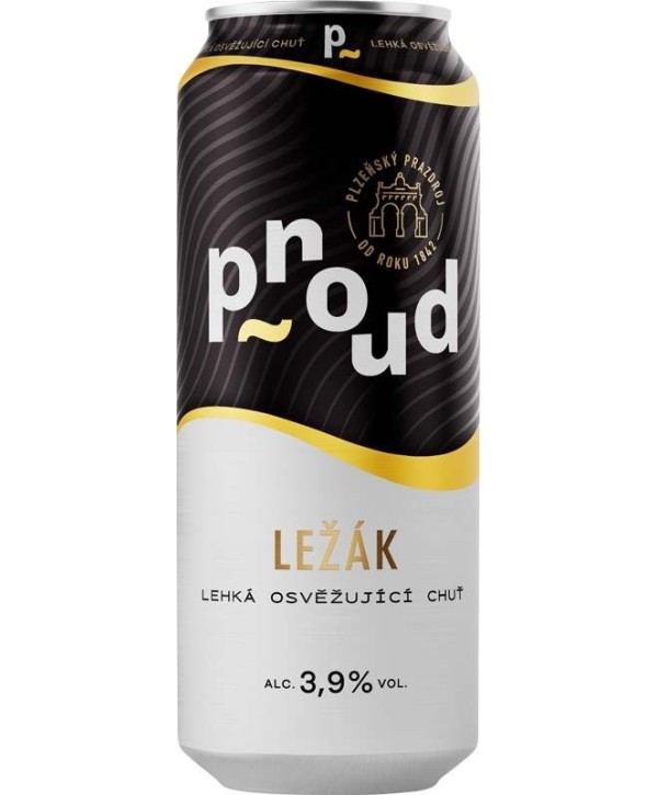 Proud světlý ležák 0,5l - plech
