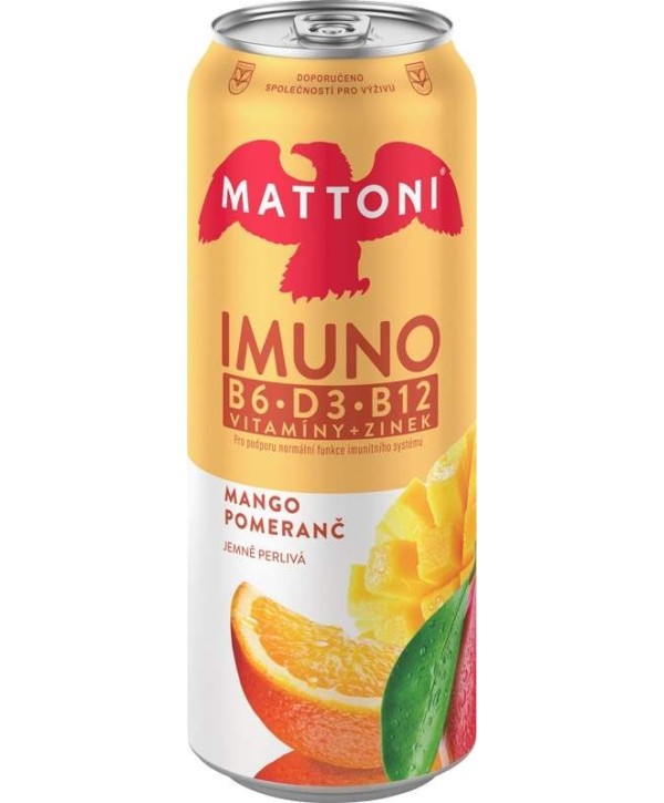 Mattoni Imuno pomeranč & mango 0,5l - plech