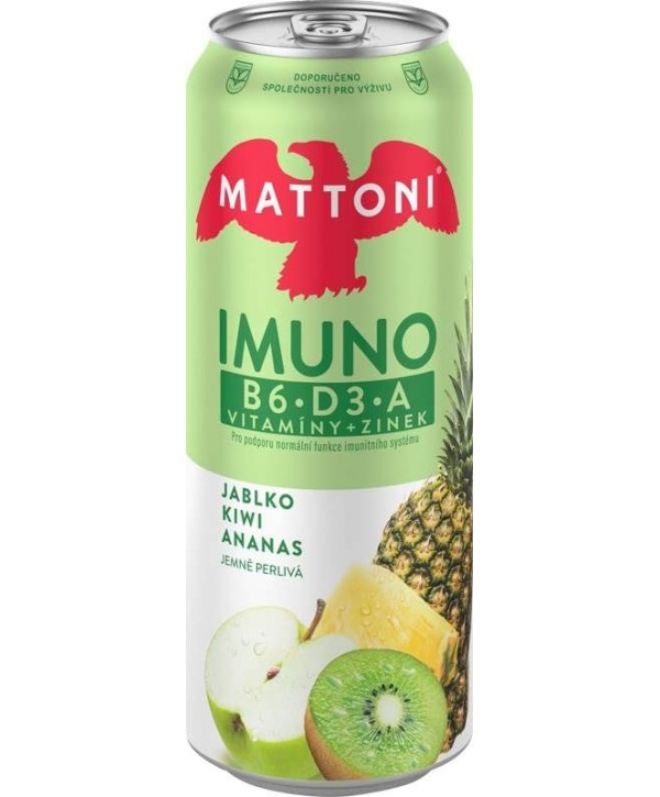 Mattoni Imuno jablko & kiwi & ananas 0,5l - plech