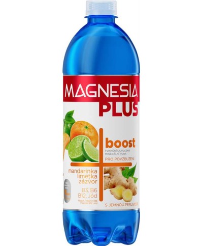 Magnesia Plus Boost mandarinka, limeta, zázvor 0,7l - PET