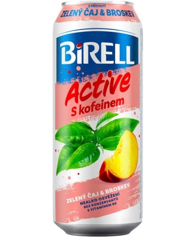 Birell Active Zelený čaj & broskev 0,5l - plech