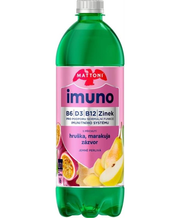 Mattoni Imuno hruška, marakuja & zázvor 0,7l - PET