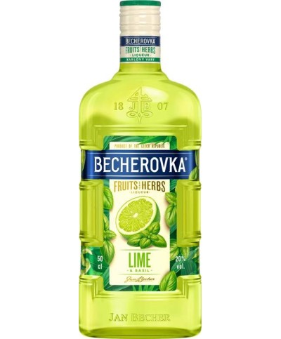 Becherovka Lime &amp; Basil 0,5l – Osvěžující bylinný likér