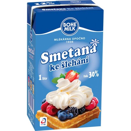 Bohemilk smetana na šlehání 30% 1l